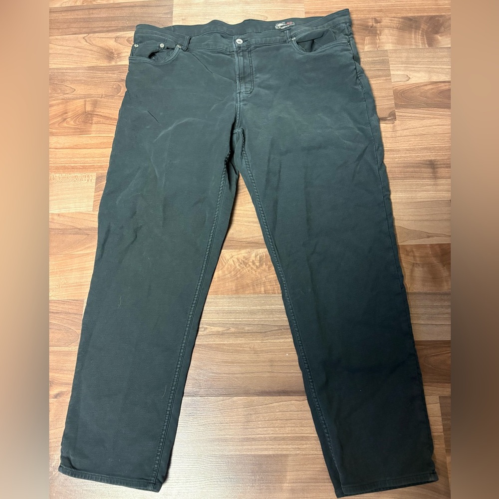 FAHERTY MENS 42 X 30 PANTS STRETCH TERRY SLATE GREY JEANS 5-POCKET STRAIGHT